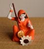 Orange Polyresin Meerabai Playing Musical Instrument Idol