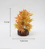 Orange Polyster Japanese Maple Leaves Artificial Plant With Wooden Pot