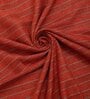 Orange Premium Jute Geometric 8ft Light Filtering Eyelet Long Door Curtain