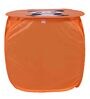 Orange Polyester Foldable 45 Litre Laundry Basket