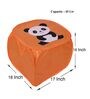 Orange Polyester Foldable 45 Litre Laundry Basket