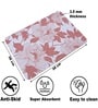 Orange Floral Printed Rubber 22x14 Inches Anti Skid Bath Mat