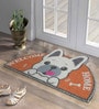 Orange Rubber Coir 27X17 Inches Anti-Skid Door Mat