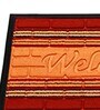 Orange Rubber Slogan 18x12 inches Anti skid Doormat