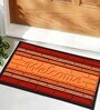 Orange Rubber Slogan 18x12 inches Anti skid Doormat