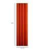 Orange Geometric Cotton 7 Ft Light Filtering Eyelet Door Curtain