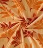 Orange Floral Polyester 9 Ft Semisheer Eyelet Door Curtains (Set of 2)