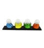 Orange Set of 4 Monks Polyresin Tealight Holder