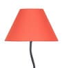 Planck Orange Cottan Fabric Shade Club Floor Lamp With Iron Base