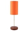 Lassie Orange Fabric Shade Night Lamp With Aluminium Base