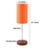 Lassie Orange Fabric Shade Night Lamp With Aluminium Base