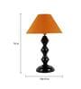 Orange Shade Table Lamp With Black Base