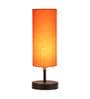 Calathus Orange Cottan Fabric Shade Table Lamp With Iron Base