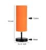 Calathus Orange Cottan Fabric Shade Table Lamp With Iron Base