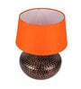 Orange Shade Table Lamp With Metal Base