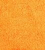 Orange Solid Microfibre 20x14 Inches AntiSkid Bath Mat (Set of 2)