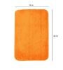 Orange Solid Microfibre 20x14 Inches AntiSkid Bath Mat (Set of 2)
