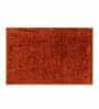 Orange Solid Microfibre 23x15 Inches AntiSkid Bath Mat