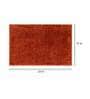 Orange Solid Microfibre 23x15 Inches AntiSkid Bath Mat