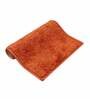 Orange Solid Microfibre 23x15 Inches AntiSkid Bath Mat