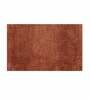 Orange Solid Microfibre 30x18 Inches AntiSkid Bath Mat