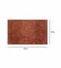 Orange Solid Microfibre 30x18 Inches AntiSkid Bath Mat