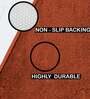 Orange Solid Microfibre 36x24 Inches AntiSkid Bath Mat