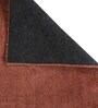 Orange Solid Polyester 5 ft x 7 ft Machine Made Carpet