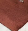 Orange Solid Polyester 5 ft x 7 ft Machine Made Carpet
