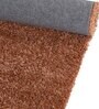 Orange Solid Polypropylene 5 ft x 7 ft Machine Made Carpet