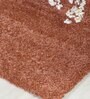 Orange Solid Polypropylene 5 ft x 7 ft Machine Made Carpet