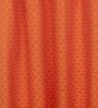 Orange Geometric Cotton 9 Ft Light Filtering Eyelet Door Curtain