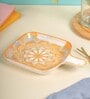 Orange Square Ceramic Platter