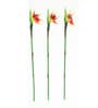 Orange Synthetic Fabric Bird of paradise Artificial Flower Set of 3