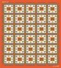 Orange Traditional 120 TC 100% Cotton Queen Bedsheet With 2 Pillow Covers