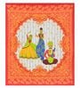 Orange Traditional 120 TC 100% Cotton Queen Bedsheet With 2 Pillow Covers