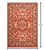 Orange Traditional Wool 5 ft x 7 ft Hand Tufted Carpet