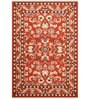 Orange Traditional Wool 5 ft x 7 ft Hand Tufted Carpet