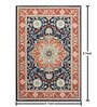 Orange Traditional Wool 6 ft x 9 ft Hand Tufted Carpet