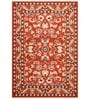 Orange Traditional Wool 6 ft x 9 ft Hand Tufted Carpet