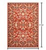 Orange Traditional Wool 6 ft x 9 ft Hand Tufted Carpet