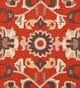 Orange Traditional Wool 6 ft x 9 ft Hand Tufted Carpet