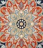 Orange Traditional Wool 8 ft x 10 ft Hand Tufted Carpet