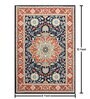 Orange Traditional Wool 8 ft x 10 ft Hand Tufted Carpet