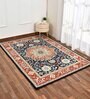 Orange Traditional Wool 8 ft x 10 ft Hand Tufted Carpet