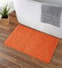 Orange Velvet 20X30 Inches Anti-Skid Bath Mat