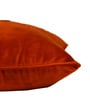 Orange Floral Poly Canvas 16 x 16 Inches Cushion Cover
