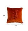 Orange Floral Poly Canvas 16 x 16 Inches Cushion Cover