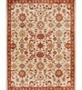 Orange Vintage Polyester 5 x 7 Feet Machine Made Carpet