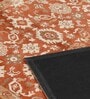 Orange Vintage Polyester 5 x 7 Feet Machine Made Carpet